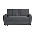 Lifestyle Solutions Serta Douglas Convertible Loveseat, 37-2/5”H x 66-9/10”W x 36-3/5”D, Charcoal