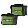 Alpine Tabletop Interfold Napkin Dispensers, 6-1/2" x 8" x 6", Black, Pack of 2 Dispensers