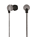 Ativa™ Plastic Earbud Headphones with Flat Cable, Gray 1 thumbnail image