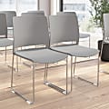 Bush Business Furniture Envision Plasstic Stackable Guest Chairs - Set of 2, Gray, Standard Delivery 1 thumbnail image