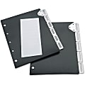 Tarifold Catalog Rack 5-tab Index Set - 5 Hole Punched - Polyethylene Divider - Black Metal Tab(s) - 5 / Set