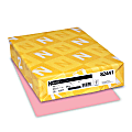 Neenah® Exact® Vellum Bristol Color Card Stock, Pink, Letter (8.5" x 11"), 67 Lb, Pack Of 250 1 thumbnail image