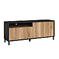 Sauder® Acadia Way Credenza Entertainment Center, 23-1/2”H x 59”W x 15-1/2”D, Raven Oak/Timber Oak