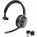 Morpheus 360 Advantage Wireless Mono Headset with Detachable Boom Microphone - Black