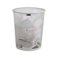 Mind Reader Metal Mesh Trash Can 4.4 Gallon Waste Paper Basket, 13-3/4"H x 11-1/2"W x 11-1/2"D,, White 1 thumbnail image