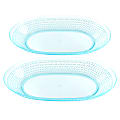 Gibson Home 2-Piece Platter Set, 15-3/4", Aqua 1 thumbnail image