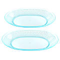 Gibson Home 2-Piece Platter Set, 15-3/4", Aqua