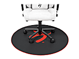 Arozzi Zona Floor Pad - Chair, Floor - 0.120" Thickness x 47.60" Diameter - MicroFiber, Rubber - Red
