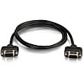 C2G CMG-Rated DB9 Low Profile Null Modem F-F - Null modem cable - DB-9 (F) to DB-9 (F) - 50 ft - molded, thumbscrews - black