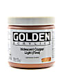 Golden Acrylic Paint, Fine, 16 Oz, Iridescent Copper Light