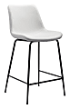 Zuo Modern Byron Counter Chair, White/Black