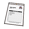 C-Line® Stitched Vinyl Shop Ticket Holders, 6" x 9", Clear, Box Of 25