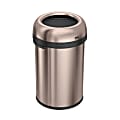 simplehuman® Bullet Open Trash Can, 30 Gallons, Rose Gold Steel 1 thumbnail image