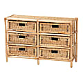 bali & pari Dariana 35”W Modern Bohemian Storage Cabinet, Natural Brown 1 thumbnail image