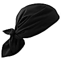 Ergodyne Chill-Its 6710CT Evaporative Cooling Triangle Hats With Cooling Towels, Black, Pack Of 6 Hats