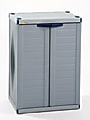 Rimax Polypropylene Medium Storage Cabinet, 2 Adjustable Shelves, Gray/Blue
