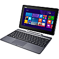 Asus Transformer Book T100TAM-H1-GM 10.1" Touchscreen LCD 2 in 1 Netbook - Intel Atom Z3775 Quad-core (4 Core) 1.46 GHz - 2 GB LPDDR3 - 500 GB HDD - 32 GB Flash Memory Capacity - Windows 8.1 - 1366 x 768 - In-plane Switching (IPS) Technology - Hybrid - Metallic Gray 1 thumbnail image