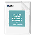 C-Line® Non-Glare Vinyl Project Folders, Letter Size, Clear, Box Of 50