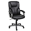 Elama Faux Leather High-Back Adjustable Office Chair, Black/Gray