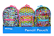 Inkology Corey Paige Mini Backpack Pencil Pouches, 7" x 10", Assorted Designs, Pack Of 12 Pouches