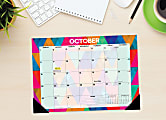 Willow Creek Press Monthly Desk Pad Calendar, 17” x 12”, Bold Geo, January To December 2023