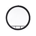 Zuo Modern Round Mirror With Shelf, Antique Black