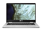 Asus Laptop C423 Laptop, 14" Screen, Intel® Celeron N3350, 4GB Memory, 32GB Flash Drive, Silver, Chrome OS