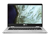Asus Laptop C423 Laptop, 14" Screen, Intel® Celeron N3350, 4GB Memory, 32GB Flash Drive, Silver, Chrome OS 1 thumbnail image