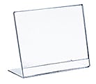 Azar Displays L-Shaped Acrylic Sign Holders, 3-1/2" x 3-1/2", Clear, Pack Of 10 Holders