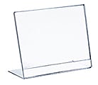 Azar Displays L-Shaped Acrylic Sign Holders, 3-1/2" x 3-1/2", Clear, Pack Of 10 Holders 1 thumbnail image
