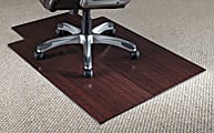 Realspace® Bamboo Chair Mat, 36"W x 48"D, 3/16" Thick, Dark Cherry