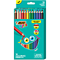 BIC® Kids Coloring Pencils, 4.4 mm, Assorted Colors, Pack Of 12 Pencils