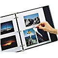 C-Line Photo Holders For Three-Ring Binders, 9" x 11", Box Of 50