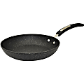 THE ROCK™ by Starfrit® Aluminum Deep Fry Pan Bakelite® Handle & Lid, 12-In., Black