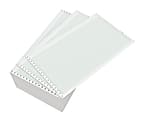 Domtar Continuous Form Paper, Unperforated, 14 7/8" x 8 1/2", 18 Lb, 1/8" Green Bar, Carton Of 3,000 Forms 1 thumbnail image