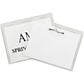 C-Line Pin Style Name Badge Holder Kit - Folded Holders with Inserts, 4 x 3, 100/BX, 94043