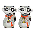 Gibson Home Woodland Raccoon Salt And Pepper Set, Gray