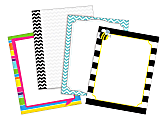 Barker Creek 4-Design Computer Paper Set, Letter Paper Size, Chevron & Stripes, 200 Sheets