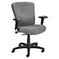 Lorell™ Fabric Mid-Back Swivel Chair, Gray/Black