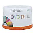 Memorex™ DVD-R Recordable Media Spindle, 4.7GB/120 Minutes, Pack Of 50