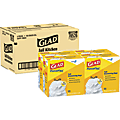 Glad® CloroxPro ForceFlex® Plastic Tall Kitchen Drawstring Trash Bags, 13 Gallons, 11-15/32" x 25-3/8", White, 100 Bags Per Box, Carton Of 4 Boxes 1 thumbnail image