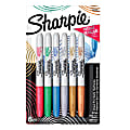 Sharpie® Metallic Permanent Markers, Fine Point, Assorted Ink Colors, Pack Of 6 1 thumbnail image
