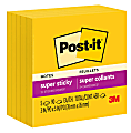 Post-it® Super Sticky Notes, 3" x 3", Electric Yellow, Pack Of 5 Pads 1 thumbnail image