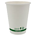 StalkMarket Planet+ Compostable Hot Cups, 12 Oz, White, Pack Of 1,000 Cups 1 thumbnail image