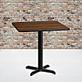 Flash Furniture Square Table With X-Style Base, 31-3/16"H x 24"W x 24"D, Walnut 1 thumbnail image
