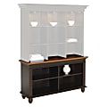 Christopher Lowell Shore Bookcase, 30"H x 54"W x 16"D, Antiqued Black/Rustic Cherry 1 thumbnail image