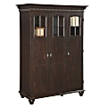 Christopher Lowell Shore Computer Armoire, 76"H x 51"W x 23"D, Antiqued Black/Rustic Cherry