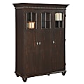 Christopher Lowell Shore Computer Armoire, 76"H x 51"W x 23"D, Antiqued Black/Rustic Cherry 1 thumbnail image