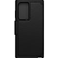 OtterBox Strada Carrying Case (Wallet) Samsung Galaxy S22 Ultra Cash, Card, Smartphone - Shadow Black - Drop Resistant - Leather Body - Holder - 6.6" Height x 3.3" Width x 0.8" Depth - 1 Pack