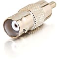 C2G BNC Female to RCA Male Video Adapter - 1 x RCA Male - 1 x BNC Female - Silver 1 thumbnail image